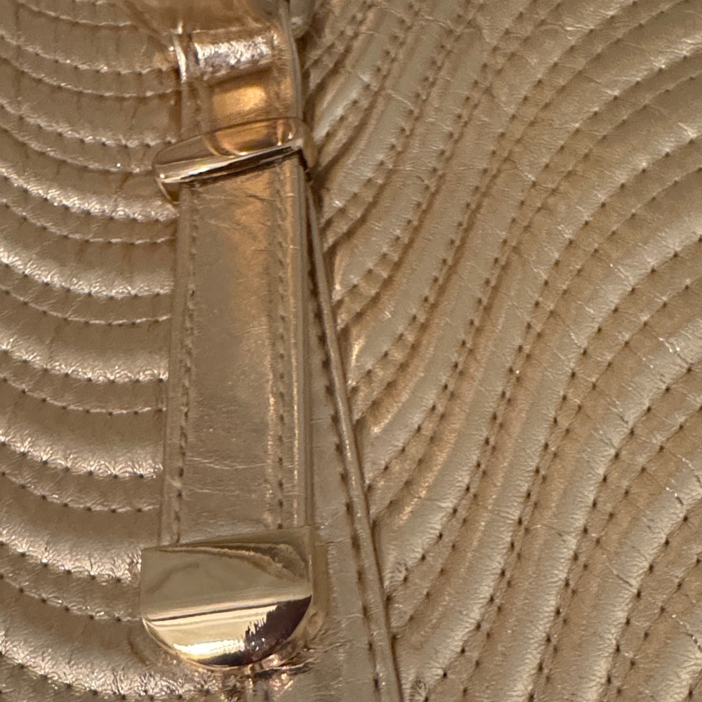 Versace Gold Ribbed Large Tote Bag, GWP. Like New. - Picture 4 of 12